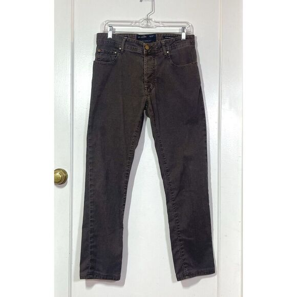 Jacob Cohen Style 688 Denim Jeans Brown Gray Mens Tag Size 33” Actual 32x28 - Picture 13 of 14